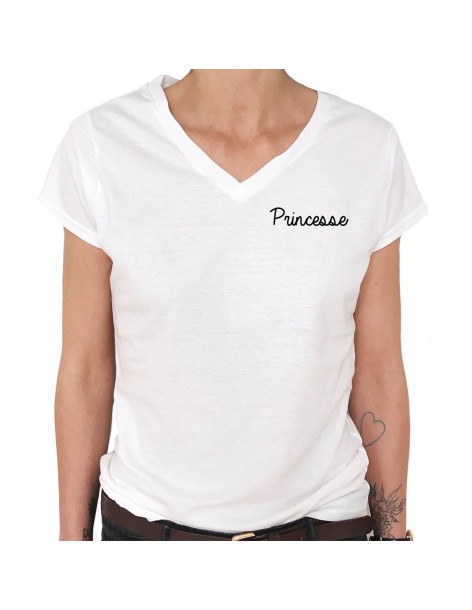 T-shirt Col V Femme PRINCESSE