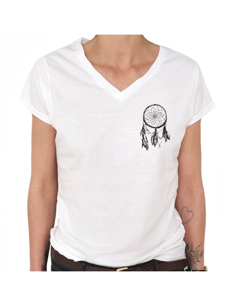 T-shirt Col V Femme ATTRAPE-RÊVES