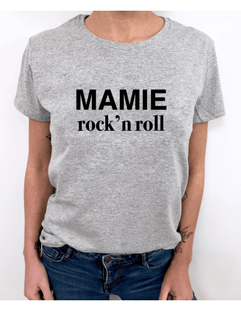 T-SHIRT FEMME MAMIE ROCK N ROLL