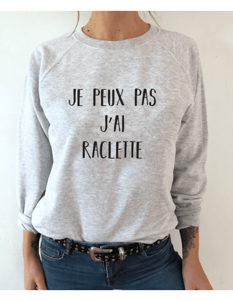 sweat femme "je peux pas" à personnaliser 2