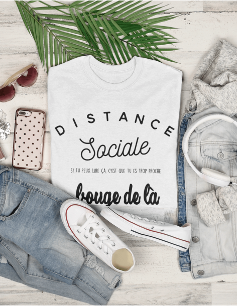 T-shirt femme DISTANCE SOCIALE - BOUGE DE LÀ 2