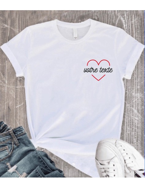 T-shirt Homme Cœur à personnaliser | De Paris