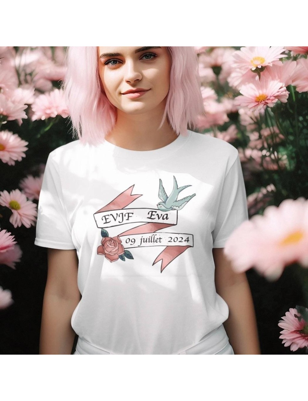 T-shirt femme EVJF À PERSONNALISER "GLAM"