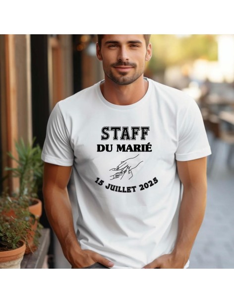 T-shirt homme EVG À PERSONNALISER "STAFF DU MARIÉ" 2