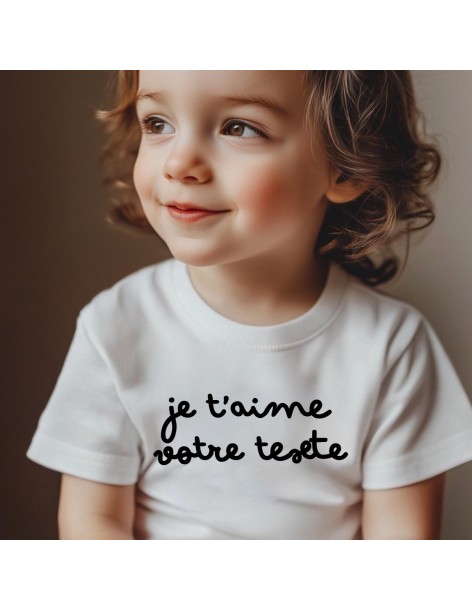 T-shirt enfant à personnaliser "je t'aime..." 2