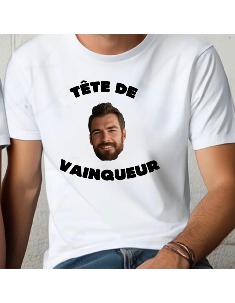 T-shirt homme tête de vainqueur PHOTO